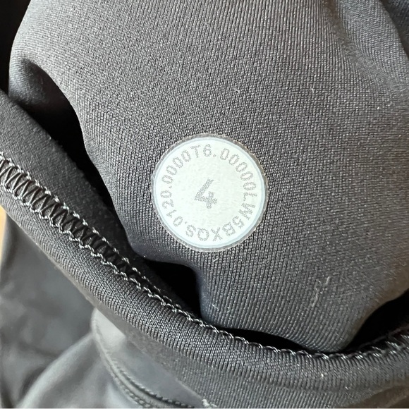 LULULEMON POWER THRU HI RISE TIGHT LEGGING 4 GRAY DROP IN POCKETS RAW LEG HEM - Picture 12 of 12